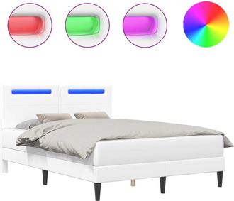 vidaXL Estructura De Cama Blanco 120 X 190 Cm Cuero Sint&eacute;tico Vidaxl