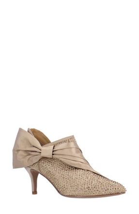 J. Rene&eacute; Elettra Pointed Toe Bootie in Beige at Nordstrom, Size 10.5
