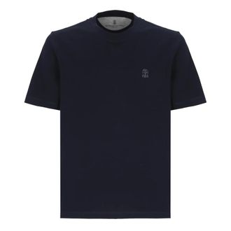 Brunello Cucinelli Hombre, Camisetas, Azul, Talla: S