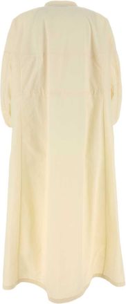 Herno Womens Cream Nylon Laminar Dress Pannascuro Exterior: Abiti