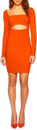 Susana Monaco Back Cutout Long Sleeve Minidress in Pumpkin at Nordstrom Rack, Size X-Large