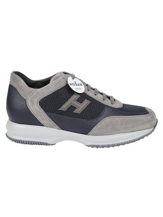 Hogan Interactive Leather Suede-Trim Sneakers
