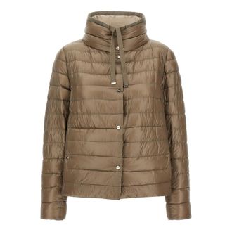 Herno Reversible Nylon Down Jacket - female - Herno - Down Jackets - Brown - 2XL - Jackets