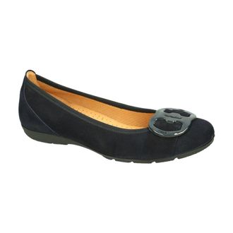 Gabor Schoenen, Dames, Blauw, 37 EU, Leer, Samtchevreau/Lack Atlantik Ballerina