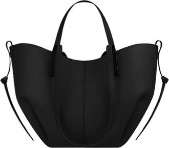 Generic Compatible For Womens large capacity leather hand-held wing bag, pleated underarm tote casual(Black B)