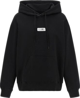 Maison Margiela Hoodies & sweatvesten, Dames, Zwart, XS, Katoen, Hooded Sweatshirt