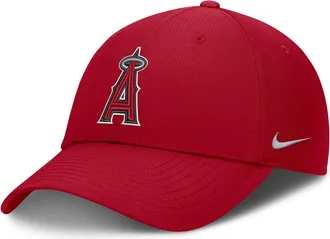 Nike Los Angeles Angels Club Nike Mens Dri-FIT MLB Adjustable Hat in Red | NB026DLANG-T0X