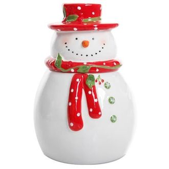 Gibson Home Jolly Plenitude 7.5 Snowman Cookie Jar in White at Nordstrom