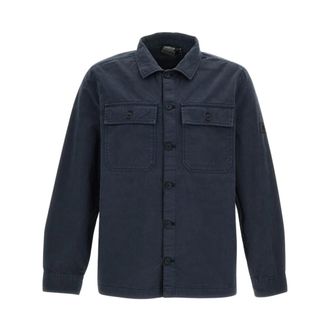 Barbour Arlo Overshirt - Heren - Zomerjassen - Blauw - 2XL - Katoen - Jassen
