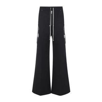 Rick Owens Wide Trousers, male, Black, Size: XL Heizer Belas Pants