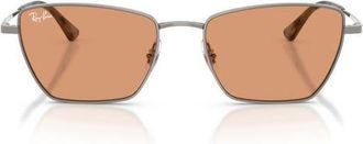 Ray-Ban 53mm Cat Eye Sunglasses in Gunmetal /Orange at Nordstrom