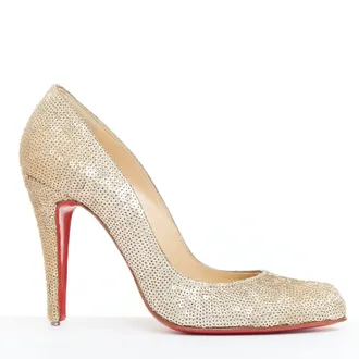 Christian Louboutin Sequin Almond Toe Pumps