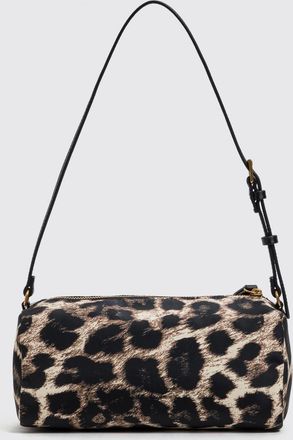 Twinset Animal Print Mini Shoulder Bag with Metallic Logo