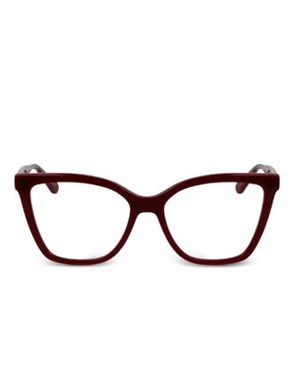 Calvin Klein cat-eye frame glasses - Red
