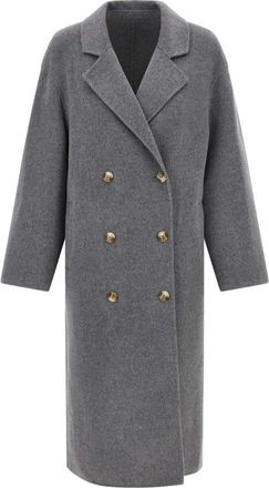 Loulou Studio Dames, Mantels, Grijs, Maat: S Wol