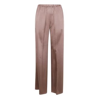 Antonelli Broeken, Dames, Bruin, L, Satijn, Tiete Wide Broeken