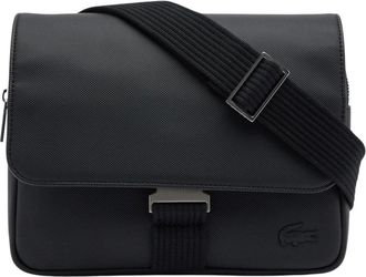 Lacoste Klassieke Flap Messenger Bag - unisex - Schoudertassen - Zwart - ONE Size - Tassen