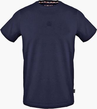 Aquascutum Mens Crew Neck Short Sleeve Jersey T-Shirt - Navy - Size: 2X large