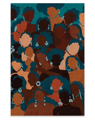 iCanvas Icanvas Aqua Womxn Print On Acrylic Glass By Reyna Noriega