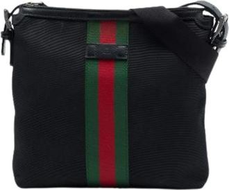 Gucci Pre-owned Crossbody Bag - Dames - Vintage Schoudertas - Zwart - ONE Size - Leer - Vintage