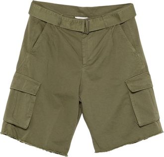 Laneus Belted Button Cargo Shorts