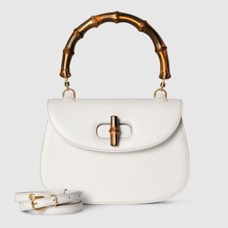 Gucci Bamboo 1947 Small Bag, White, Leather