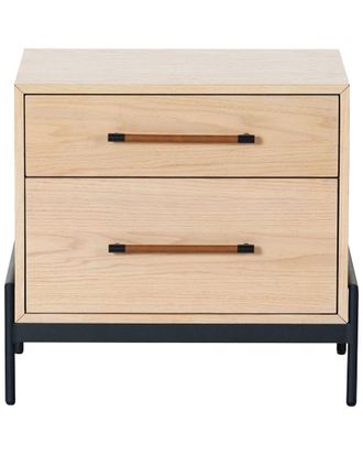 Safavieh Couture Chandri Vegan Leather Wrapped Handle Nightstand