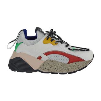 Stella McCartney Stella McCartney, Sneakers, female, Multicolor, Size: 6 US White Sneakers with Perforated Detailing
