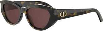 Dior Glow B1I Zonnebril - Dames - Accessoires - Bruin - Maat: 53 MM