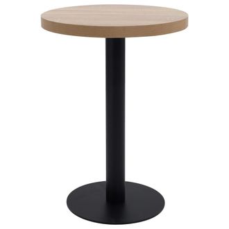 vidaXL Mesa De Bistr&oacute; Mdf Marr&oacute;n Claro 60 Cm Vidaxl