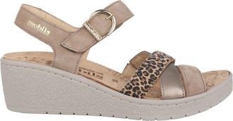 Mephisto Wijde Pasvorm Beige Sandaal - Pietra - Dames - Sleehakken - Beige - 36 EU - Su&egrave;de - Schoenen