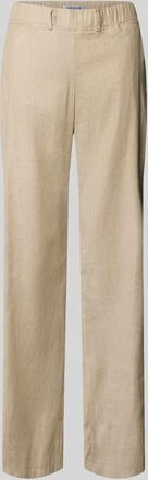 Raphaela by Brax Flared Stoffhose aus Leinen-Mix in Beige, Gr&ouml;&szlig;e 38K