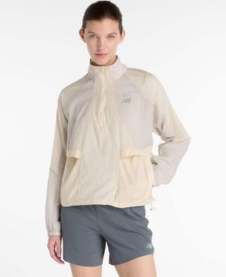 New Balance Better Run - Giacca impermeabile color lino-Neutro
