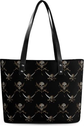 Generic Piratees Skull Tote Bags for Women Cute Shoulder Purses Handbags