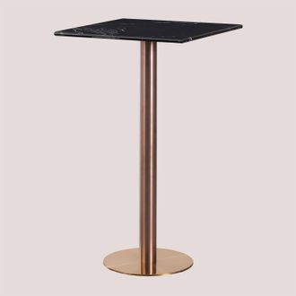 Sklum Mesa Alta De Bar Cuadrada En M&aacute;rmol (60x60 Cm) Cosmopolitan Sklum Oro Rosa
