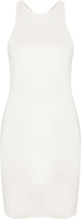 Saint Laurent crisscross-straps bodycon minidress - women - Polyamide/Viscose/Spandex/Elastane - S - White