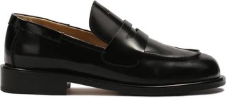 Kazar Dames instap zwarte halfschoenen - Dames - Loafers - Zwart - 38 EU - Leer - Schoenen