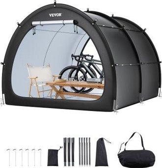 OEM Tienda De Campa&ntilde;a Para Bicicletas, Tienda Impermeable En Forma De Abanico 1706x2133x2438mm Con Ventana Ventilada, Fibra De Vidrio De Alta Resistencia 