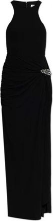 Casablanca Mouwloze Jurk - Dames - Avondkleed - Zwart - M - Leer - Kleedjes