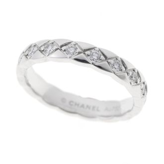 Chanel White Gold White Gold (18K) Band Ring (Pre-Owned)