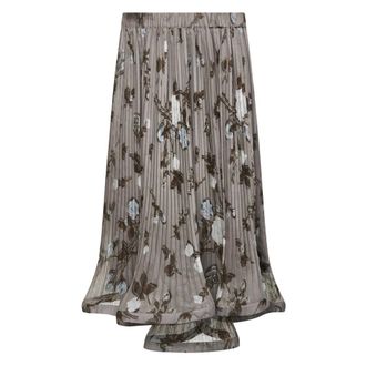 P.A.R.O.S.H. Midi Skirts, female, Gray, M, Chiffon Skirts Collection