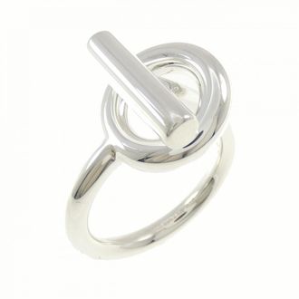 Herm&egrave;s Silver Silver 925 Band Ring (Pre-Owned)