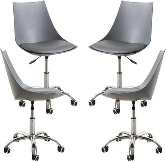 Regalos Miguel Regalos Miguel - Packs Sillas - Pack 4 Sillas Blok Office - Gris Oscuro