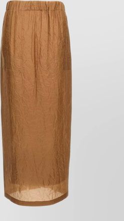 Max Mara crinkled texture midi skirt with elastic waistband