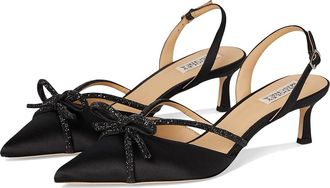 Badgley Mischka Angelina High Womens Heels Black : 8 M, Leather
