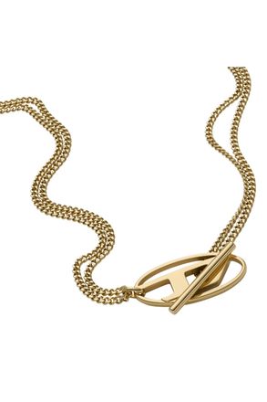 Diesel Gold-Tone Stainless Steel Chain Necklace - Necklaces - Unisex - Gold