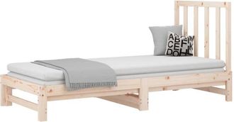 vidaXL Pull-out Day Bed without Mattress 2x(90x200) cm vidaXL