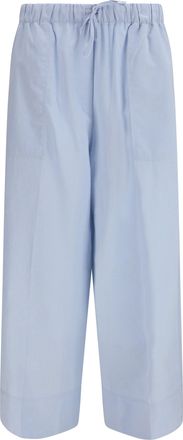 Toteme Womens Palazzo Pants Cotton-Linen Sky Blend (cotton) Trousers