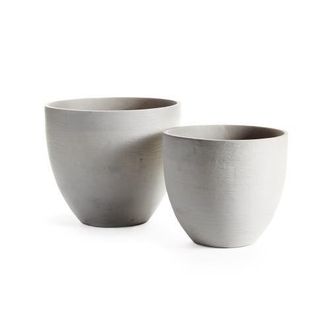 Napa Home & Garden Fibrestone Malibu Tapered Pots, Set of 2 in White at Nordstrom