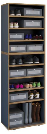 VCM Estante De Zapatos De Madera Vcm Dimensiones Aprox. Al. 183 X An. 60 X T. 33 Cm Caj&oacute;n De Cajones Con 9 Compartimentos Gabinete De Zapatos - Salia 9x A